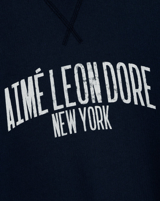 Aime Leon Dore Vintage Washed Crewneck Sweatshirt Navy