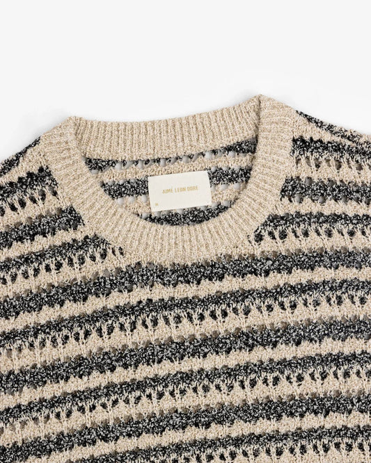 Aime Leon Dore Bouclé Open Knit Crewneck Sweater