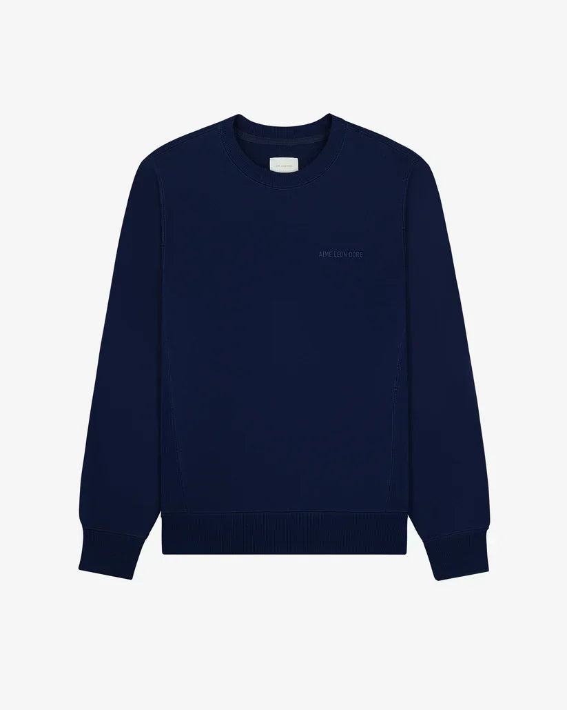 Aime Leon Dore Tonal Logo Crewneck Sweatshirt Navy