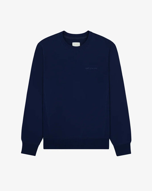 Aime Leon Dore Tonal Logo Crewneck Sweatshirt Navy