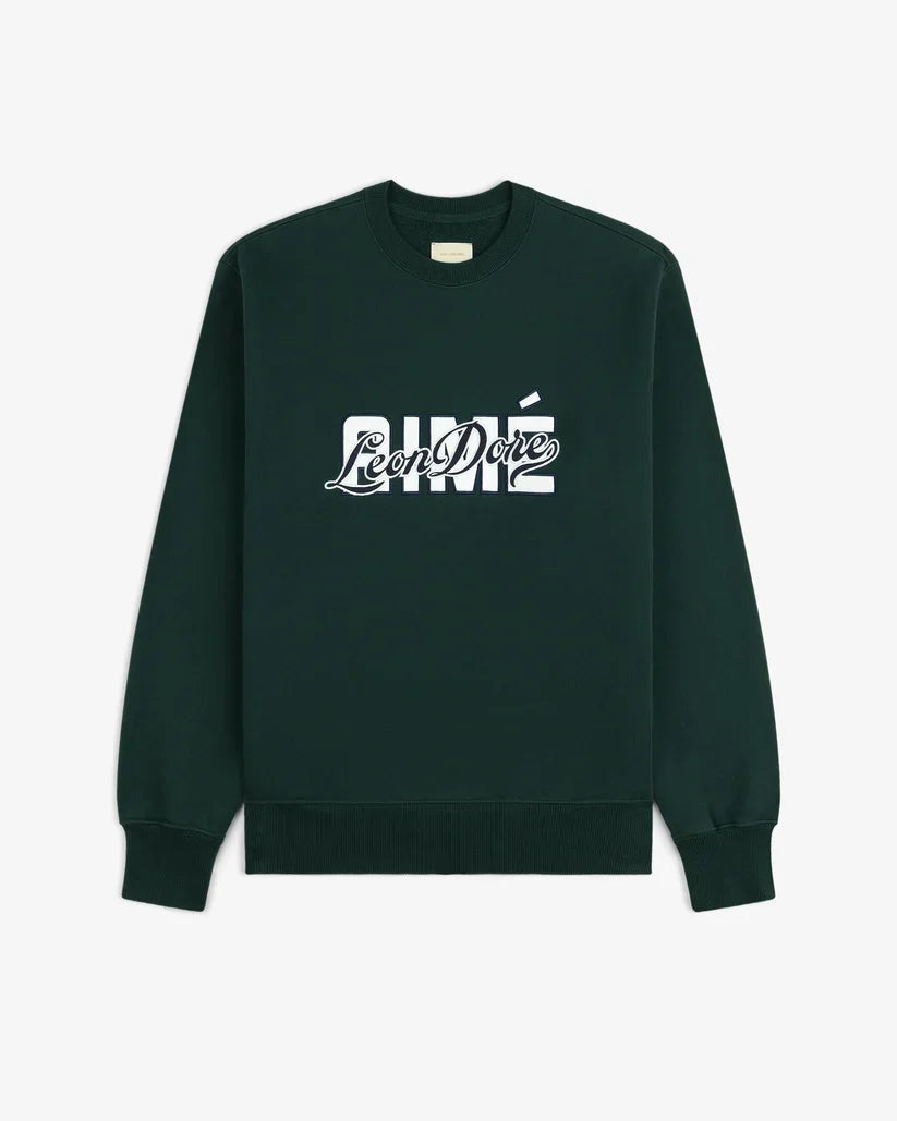 Aime Leon Dore Overlay Logo Crewneck Sweatshirt Pine Grove