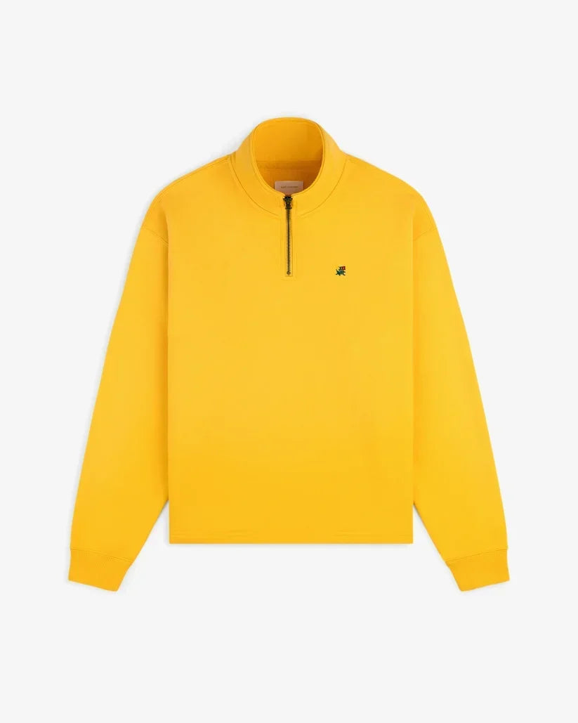 Aime Leon Dore Sun Faded Crest Quarter Zip Mimosa