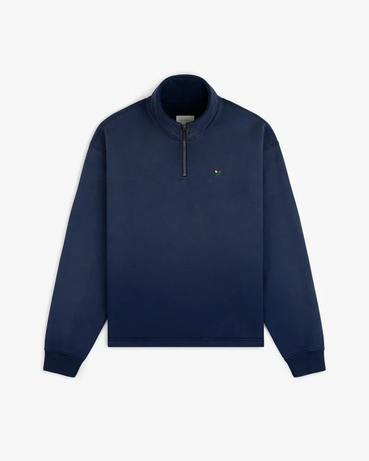 Aime Leon Dore Sun Faded Crest Quarter Zip Naval academy