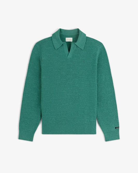 Aime Leon Dore Long-Sleeve Boucle Polo Pine Green