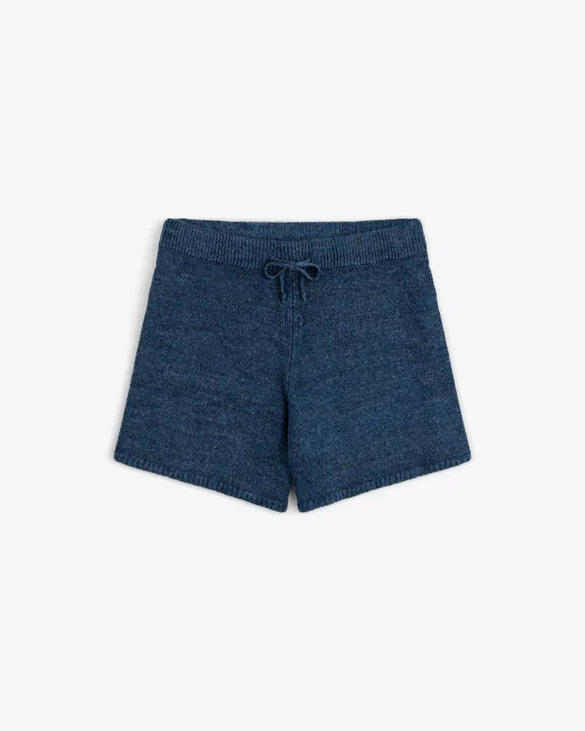 Aime Leon Dore Linen Knit Drawstring Short Indigo Women's